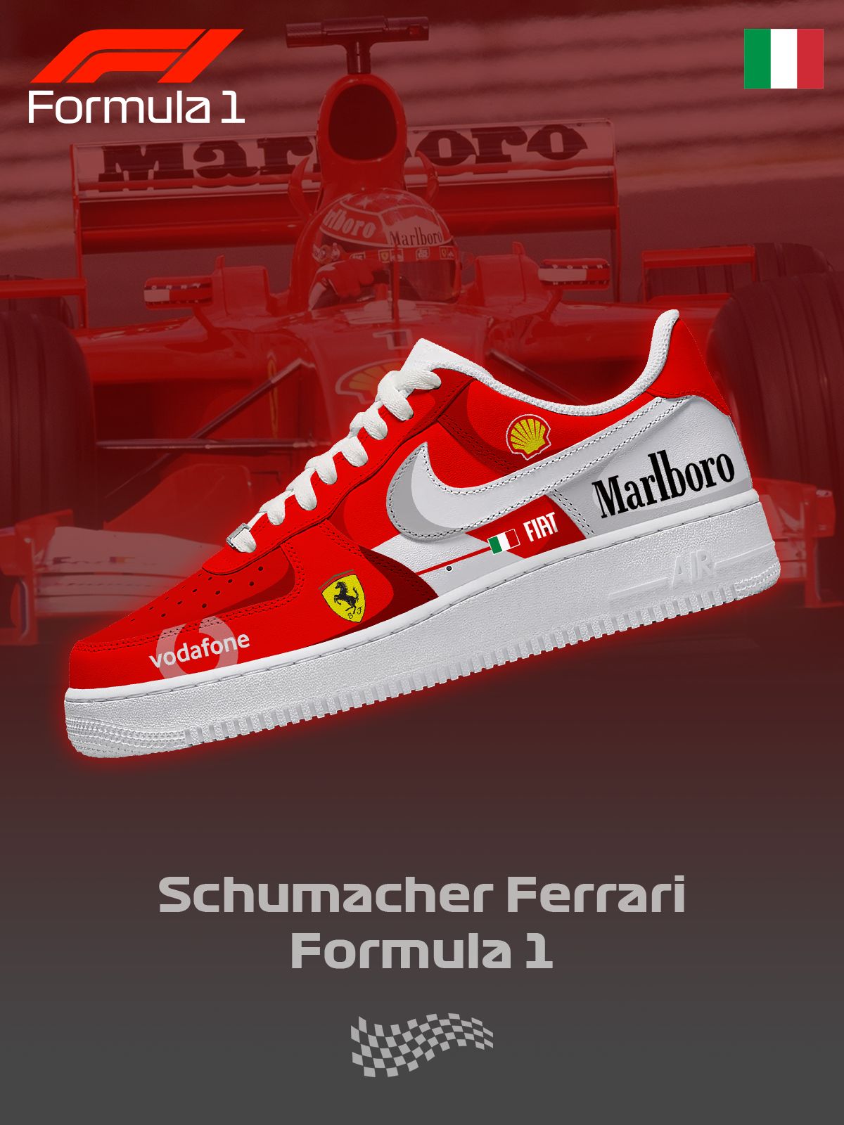 Custom Printed SFR F.1 V.2 Sneakers