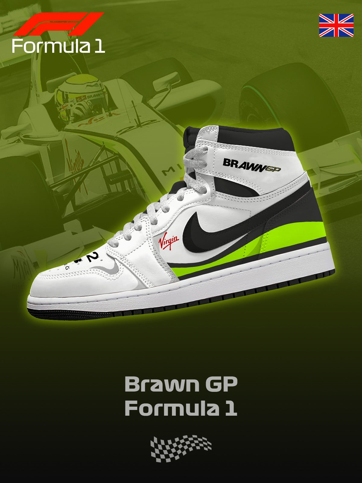 BGP F.1 V.1 High-top Custom Sneakers