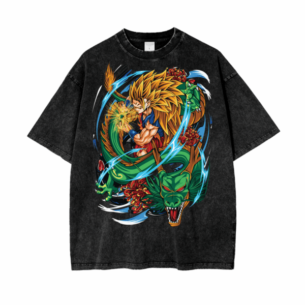 Goku Dragonball Oversize Snow Washed T-Shirt