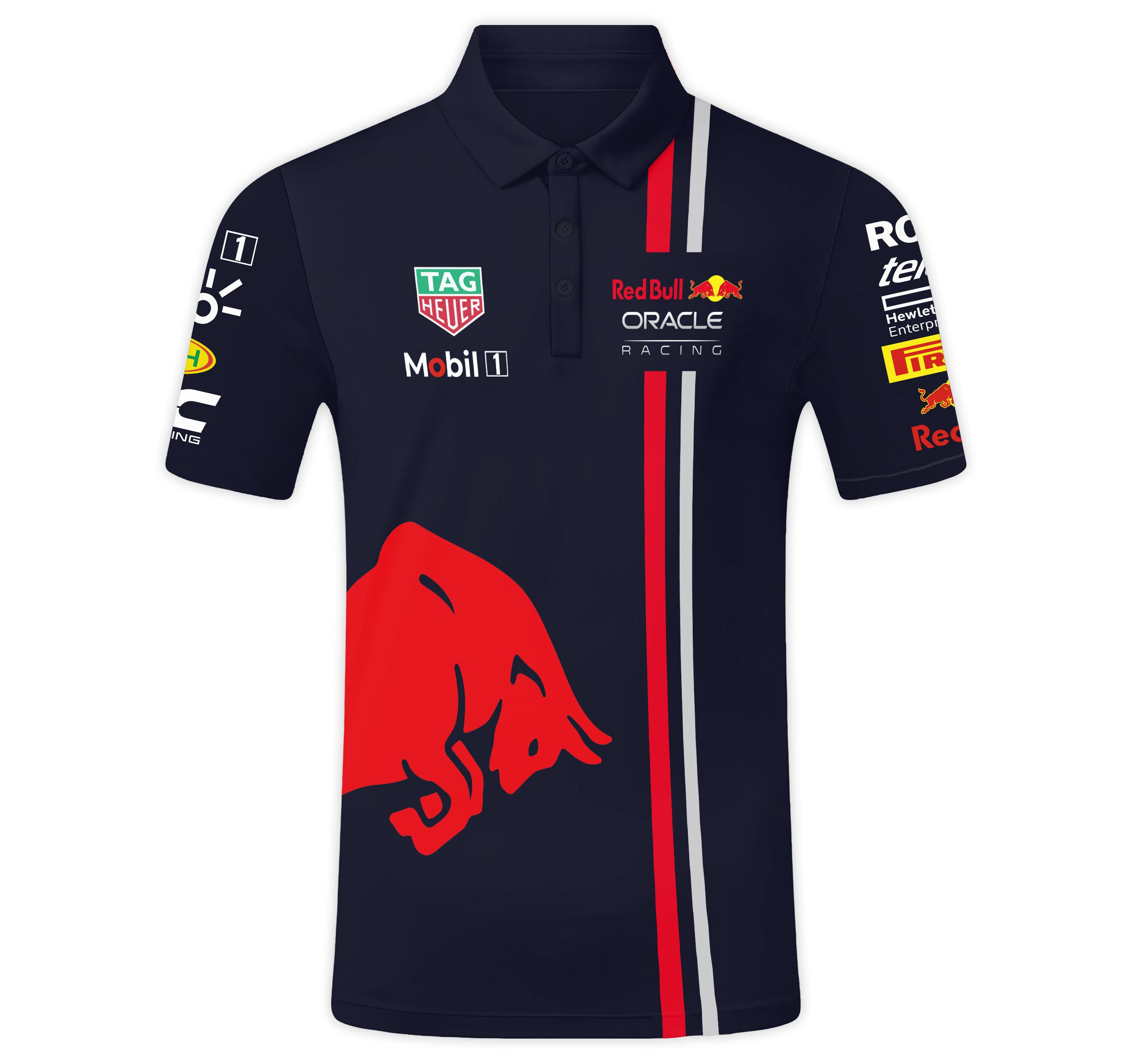 Red Bull F1 Polo Shirt Track Day Motorsport Fashion